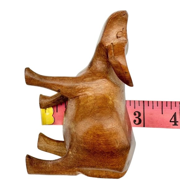 Set of 3 Wooden Animal Figures Elephant Ox Antelope Hand Carved in Kenya - Picture 15 of 16